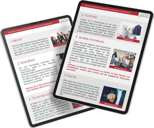 Business-Knigge Italien, Mockup